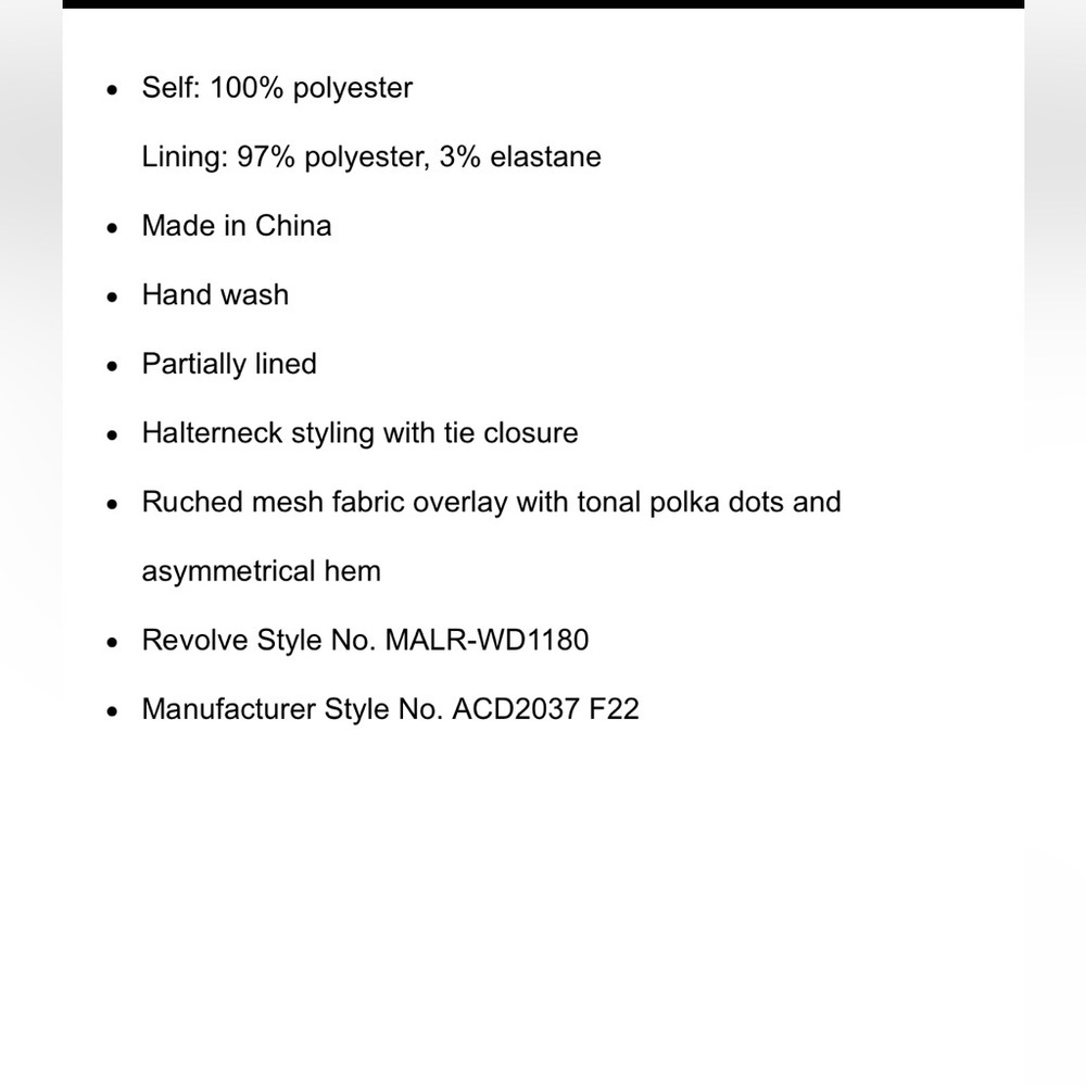 Majorelle | Revolve | Black Lacey dress | size small - Picture 4 of 10